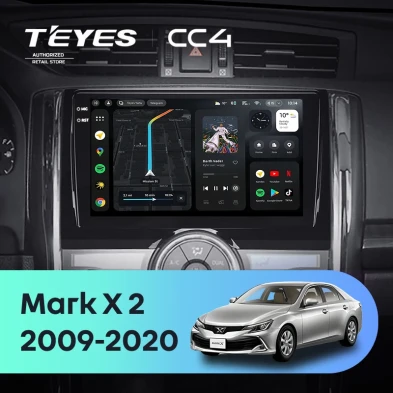 Штатная магнитола Teyes CC4 8/128 Toyota Mark X 2 X130 (2009-2020)