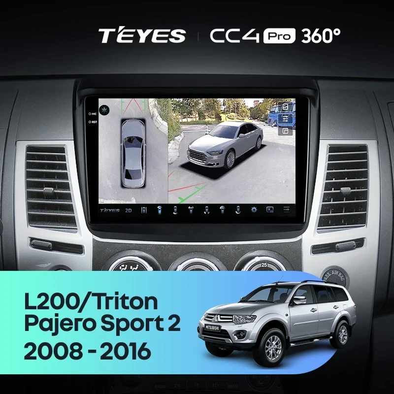 Штатная магнитола Teyes CC4 Pro 360 8/128 Mitsubishi L200 (2008-2016)