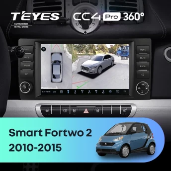 Штатная магнитола Teyes CC4 Pro 360 8/128 Mercedes-Benz Smart Fortwo 2 (2010-2015) F2