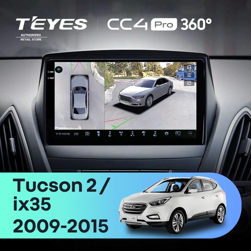 Штатная магнитола Teyes CC4 Pro 360 8/128 Hyundai ix35 (2009-2015) (Tucson 2) Тип-C