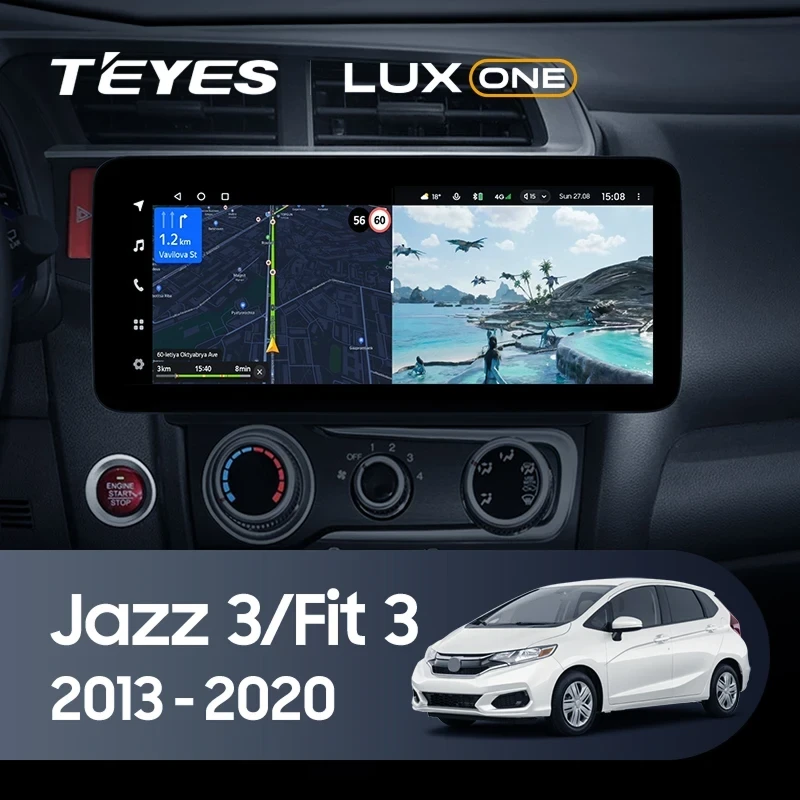 Штатная магнитола Teyes LUX ONE 360 6/128 Honda Fit 3 GP GK (2013-2020)