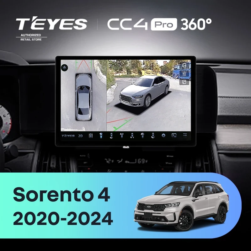 Штатная магнитола Teyes CC4 Pro 360 8/128 Kia Sorento 4 MQ4 (2020-2024) (11")