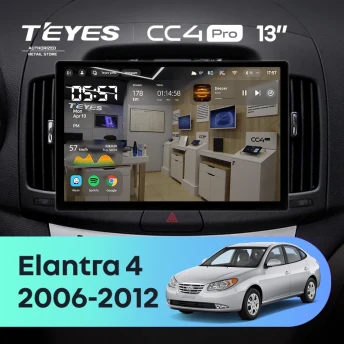 Штатная магнитола Teyes CC4 Pro 12/256 Hyundai Elantra 4 HD (2006-2012) (13")