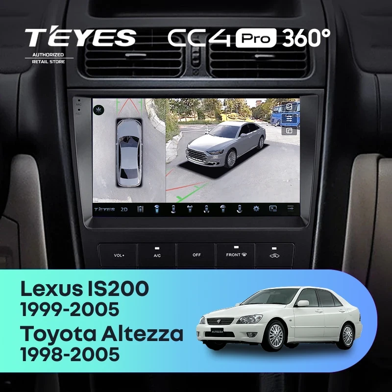 Штатная магнитола Teyes CC4 Pro 360 8/128 Lexus IS200 XE10 (1999-2005)