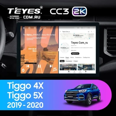 Штатная магнитола Teyes CC3 2K 4/32 Chery Tiggo 4X 5X (2019-2020) (13")