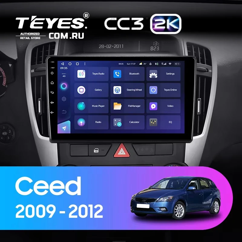 Штатная магнитола Teyes CC3 2K 6/128 Kia Ceed (2009-2012)