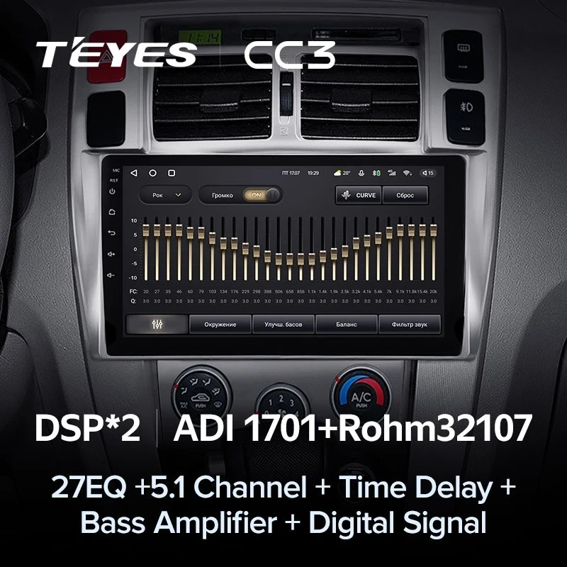 Штатная магнитола Teyes CC3 4/32 Hyundai Tucson 1 (2004-2009) F1