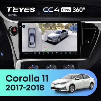 Штатная магнитола Teyes CC4 Pro 360 8/128 Toyota Corolla 11 (2017-2018) F2