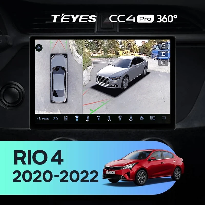 Штатная магнитола Teyes CC4 Pro 360 8/128 Kia Rio 4 IV FB (2020-2022) (13")