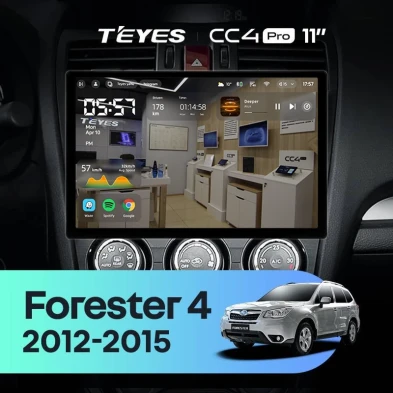 Штатная магнитола Teyes CC4 Pro 8/128 Subaru Forester 4 SJ (2012-2015) Тип-A (11")