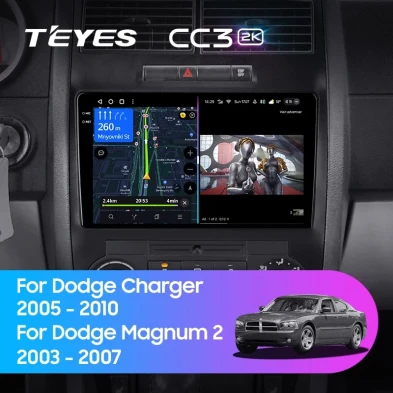 Штатная магнитола Teyes CC3 2K 360 6/128 Dodge Charger 6 LX (2005-2010)