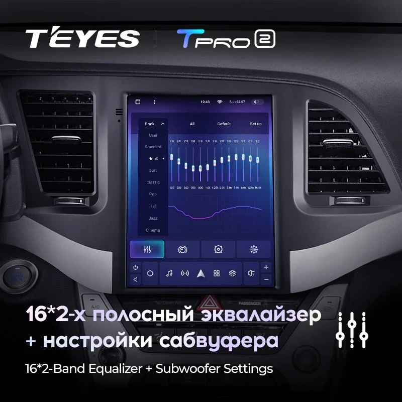 Штатная магнитола Tesla style Teyes TPRO 2 4/64 Hyundai Elantra 6 (2015-2019) Тип-A