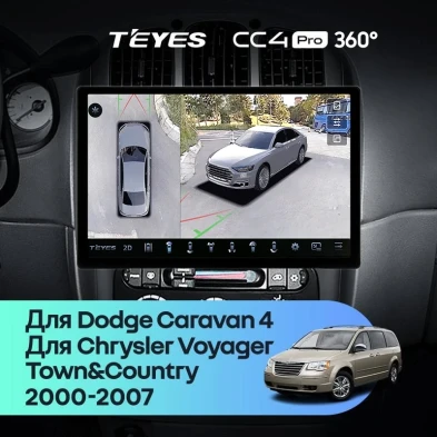 Штатная магнитола Teyes CC4 Pro 360 8/128 Chrysler Town &amp; Country 4 RS (2000-2007) Тип-B (13")