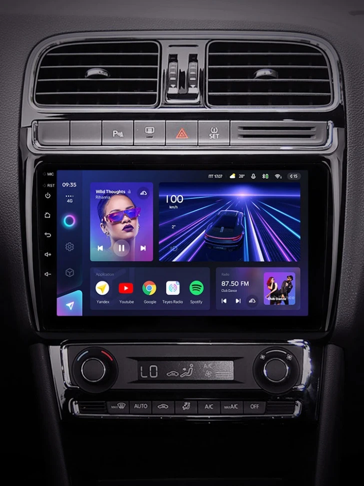 Штатная магнитола Teyes CC3 4/64 Volkswagen Polo 5 (2008-2020) F1