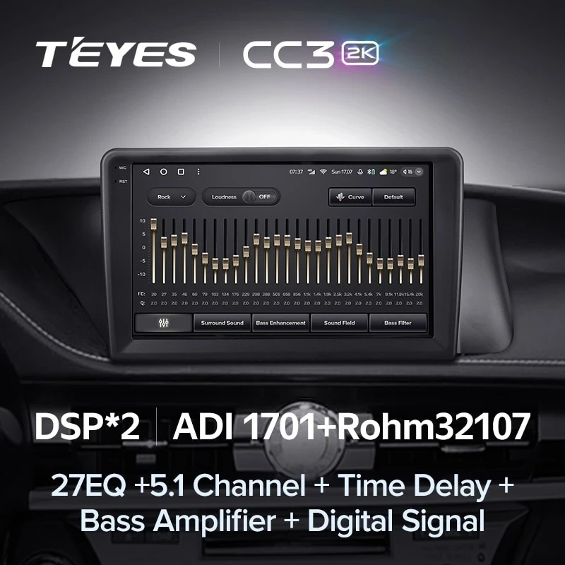 Штатная магнитола Teyes CC3 2K 4/32 Lexus ES ES200 ES250 ES300h ES350 XV60 VI (2012-2018) Тип-B