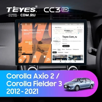 Штатная магнитола Teyes CC3 2K 360 6/128 Toyota Corolla Axio 2 E160 (2012-2021) (13")