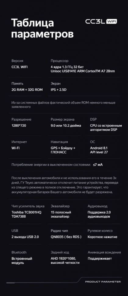 Штатная магнитола Teyes CC3L WiFi 2/32 Volkswagen Scirocco (2008-2017)