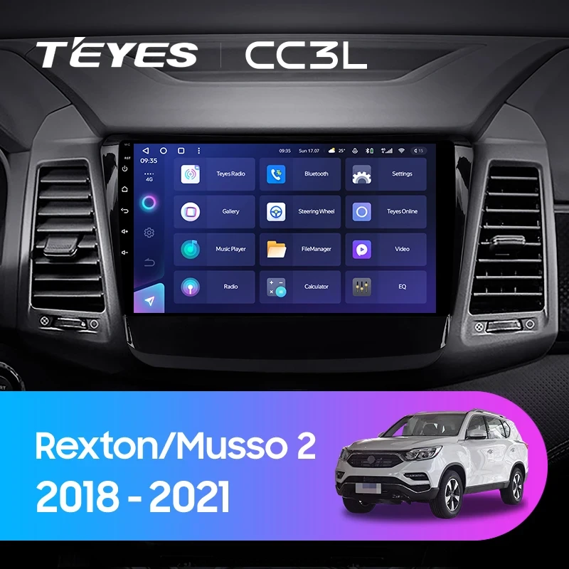 Штатная магнитола Teyes CC3L 4/32 SsangYong Rexton Y450 Y400 (2018-2021)