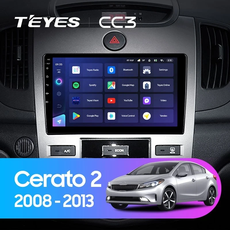 Штатная магнитола Teyes CC3 4/32 Kia Cerato 2 TD (2008-2013) F1